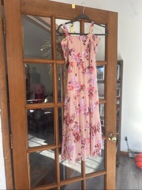 Speechless Pink Floral Tiered Sundress